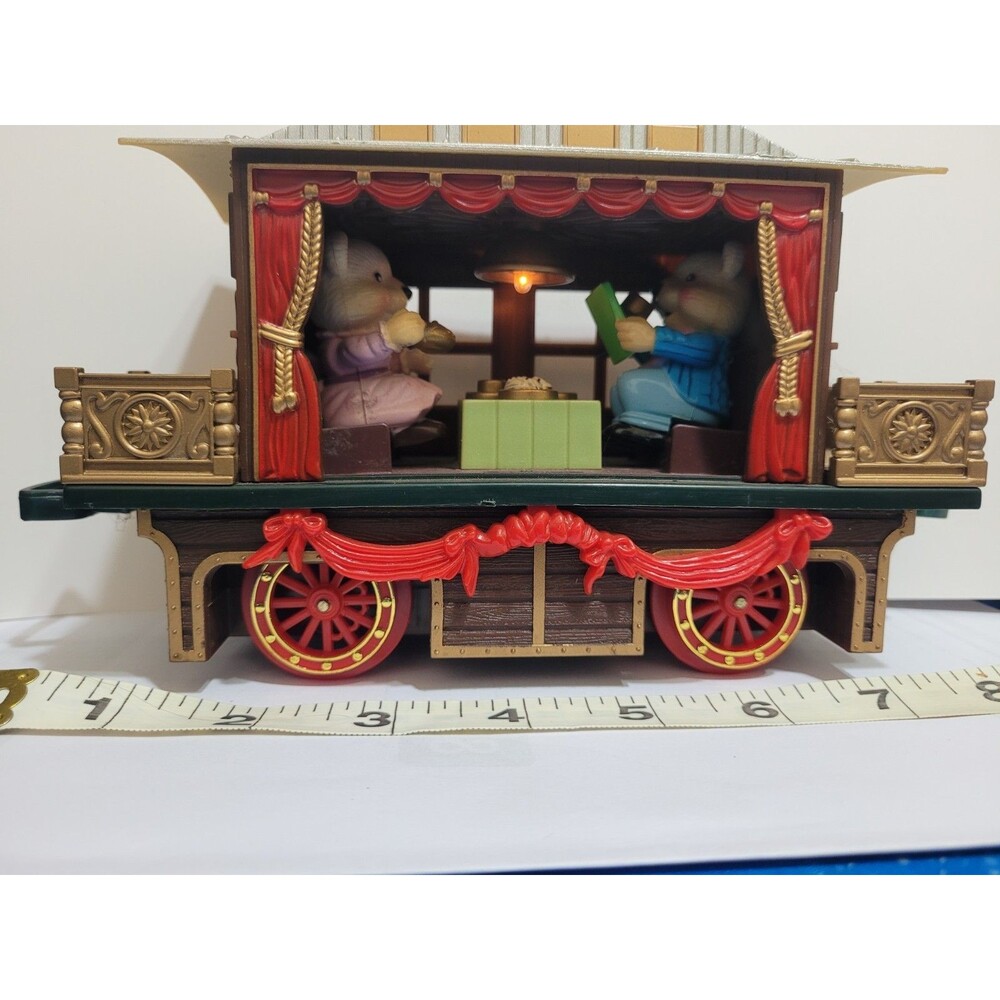 Christmas Magic Express Train Lighted Dining Car With Bears 1995 Working!